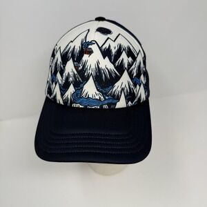 Smartwool‎ Hat Cap Trucker Graphic Mountains Iceberg Cabin House Snapback Mesh